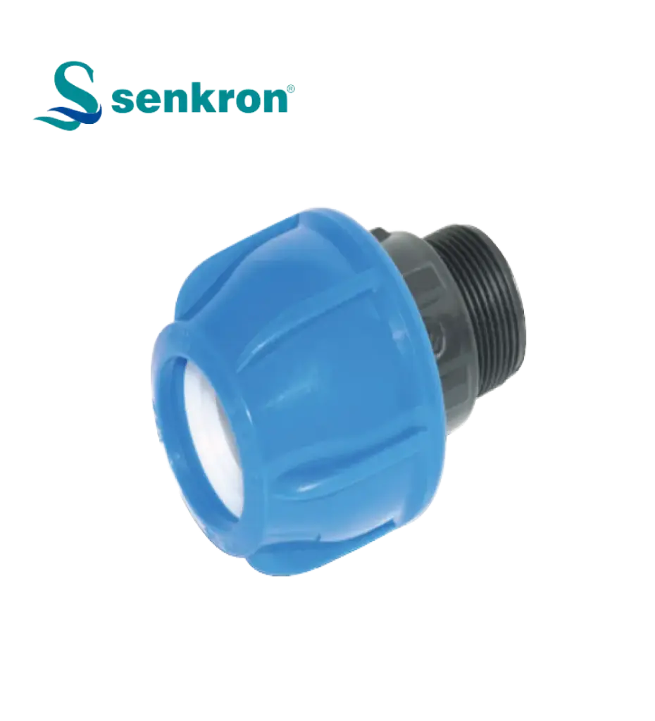 Male Adaptor 63mm × 2" Senkron Blue