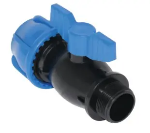 Mini Valve Thread Male 25mm × 3/4" Senkron Blue