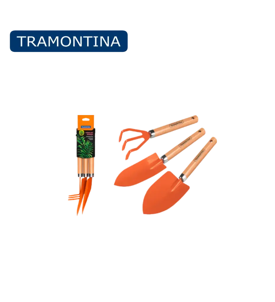 طقم ادوات زراعية حديد يدة خشب عدد 3 78102/801 Tramontina
