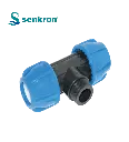 Male Reducing Tee 63 x "1.5 x 63  Senkron Blue
